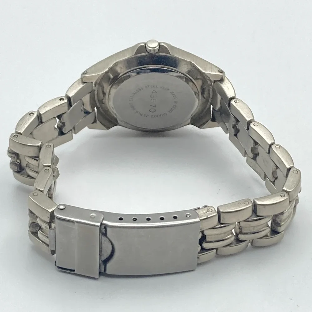 Rumours Women's Watch 29mm Silver Tone Blue Textured Dial New Battery 7.25